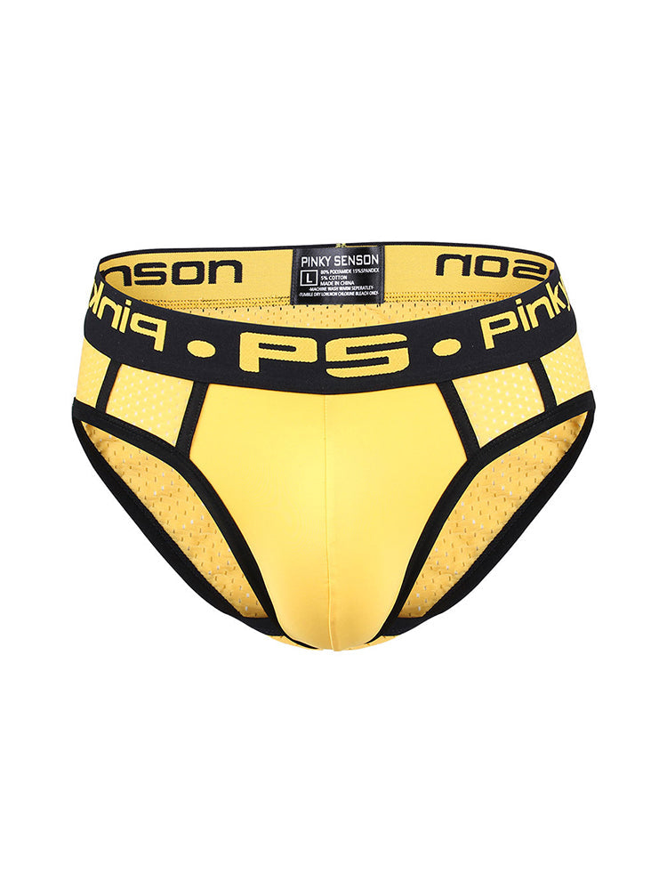 3 Pack Men's Sporty Cut Breathable Mesh Solid Color Seamless Briefs | dmunderwear detail image 19
