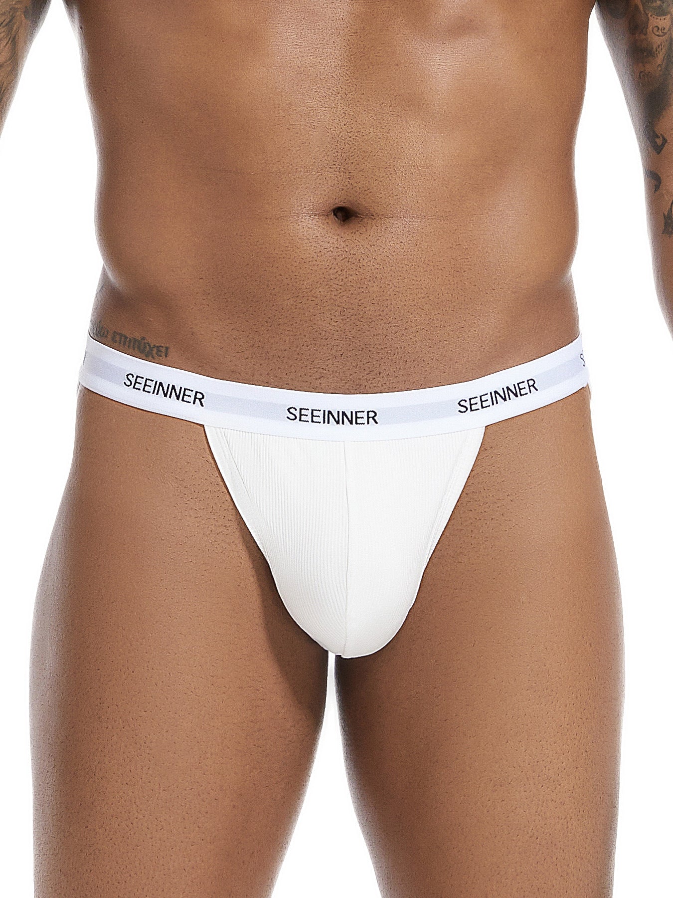 3 Pack Men's Sporty Cut Comfy Waistband Moisture-Wicking Briefs | dmunderwear detail image 5