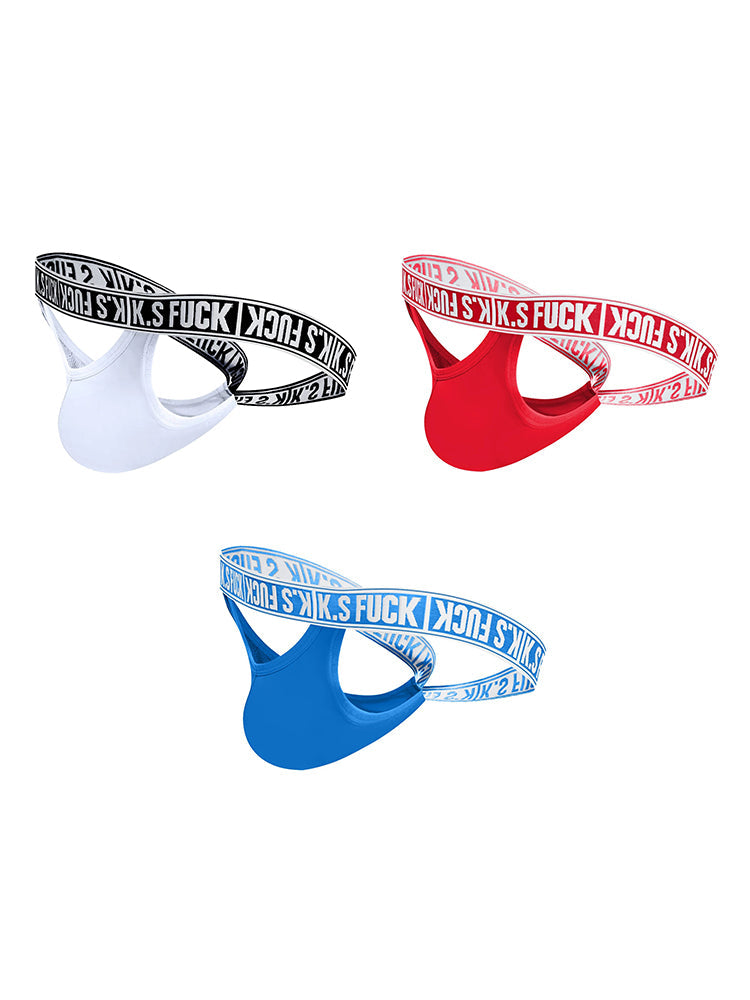 3 Pack Men's Sporty Low-Rise with U-Pouch Sexy Comfort Jockstrap | dmunderwear detail image 17