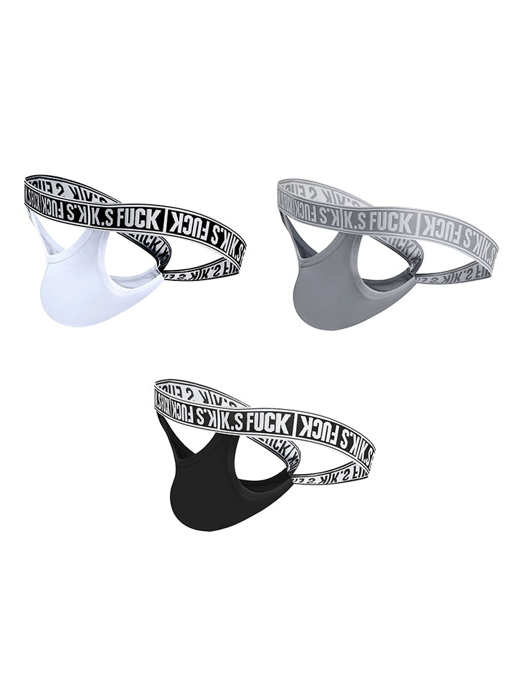 3 Pack Men's Sporty Low-Rise with U-Pouch Sexy Comfort Jockstrap | dmunderwear detail image 2