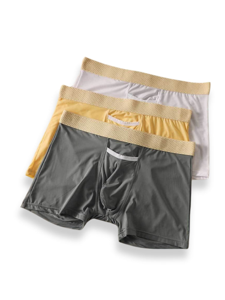 3 Pack Men's Stay-Put Fit Stretch Fabric Seamless Comfort Trunks | dmunderwear detail image 16