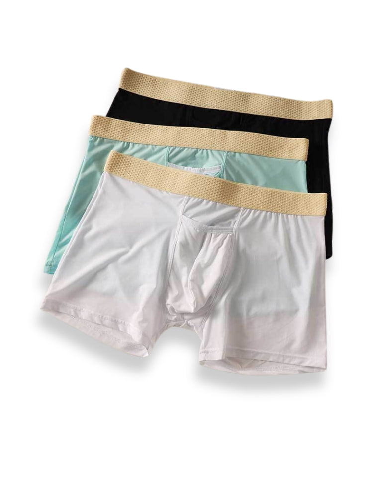 3 Pack Men's Stay-Put Fit Stretch Fabric Seamless Comfort Trunks | dmunderwear detail image 18