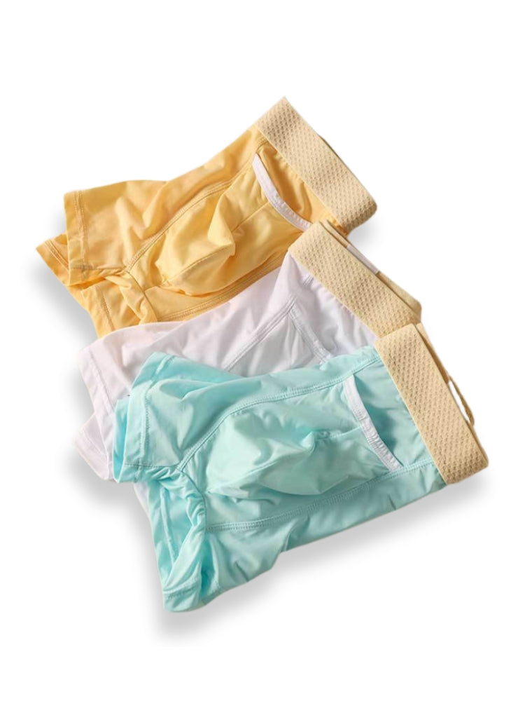3 Pack Men's Stay-Put Fit Stretch Fabric Seamless Comfort Trunks | dmunderwear detail image 19
