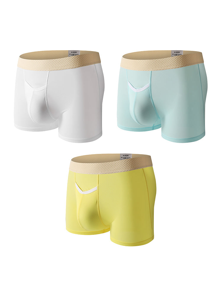 3 Pack Men's Stay-Put Fit Stretch Fabric Seamless Comfort Trunks | dmunderwear detail image 20