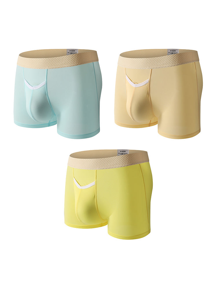 3 Pack Men's Stay-Put Fit Stretch Fabric Seamless Comfort Trunks | dmunderwear detail image 8
