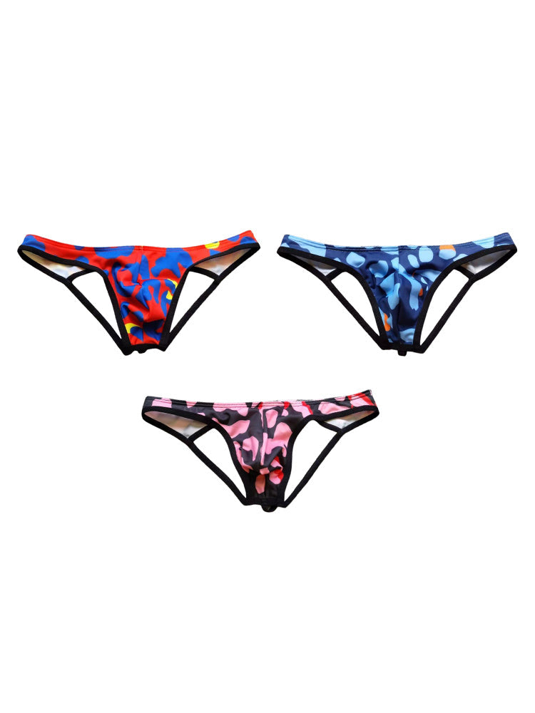 3 Pack Men's Stretch Fit Soft-Touch Fabric Low-Rise Breathable Jockstrap | dmunderwear detail image 2
