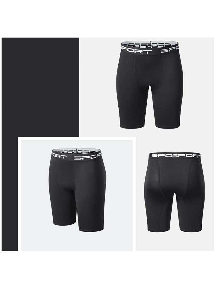 3 Pack Men's Stretchy for Outdoor Quick-Dry Compression Activewear Tights | dmunderwear detail image 10