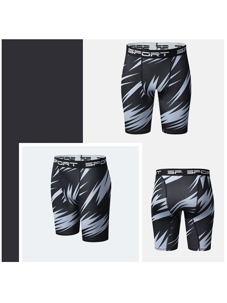 3 Pack Men's Stretchy for Outdoor Quick-Dry Compression Activewear Tights | dmunderwear detail image 3