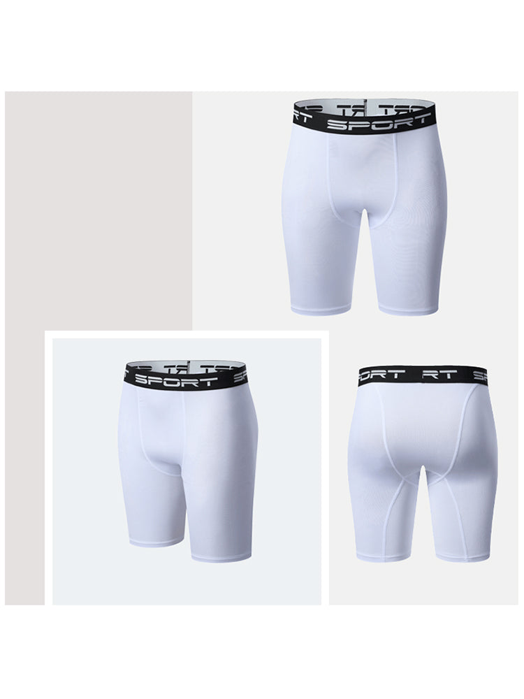 3 Pack Men's Stretchy for Outdoor Quick-Dry Compression Activewear Tights | dmunderwear detail image 4