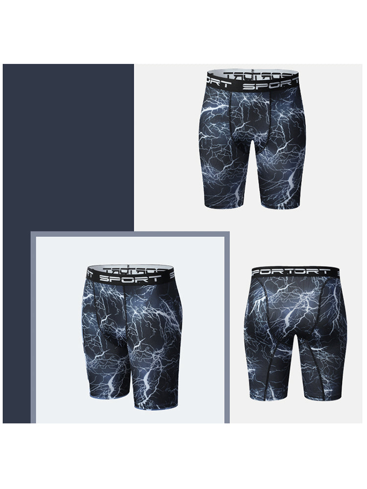 3 Pack Men's Stretchy for Outdoor Quick-Dry Compression Activewear Tights | dmunderwear detail image 7