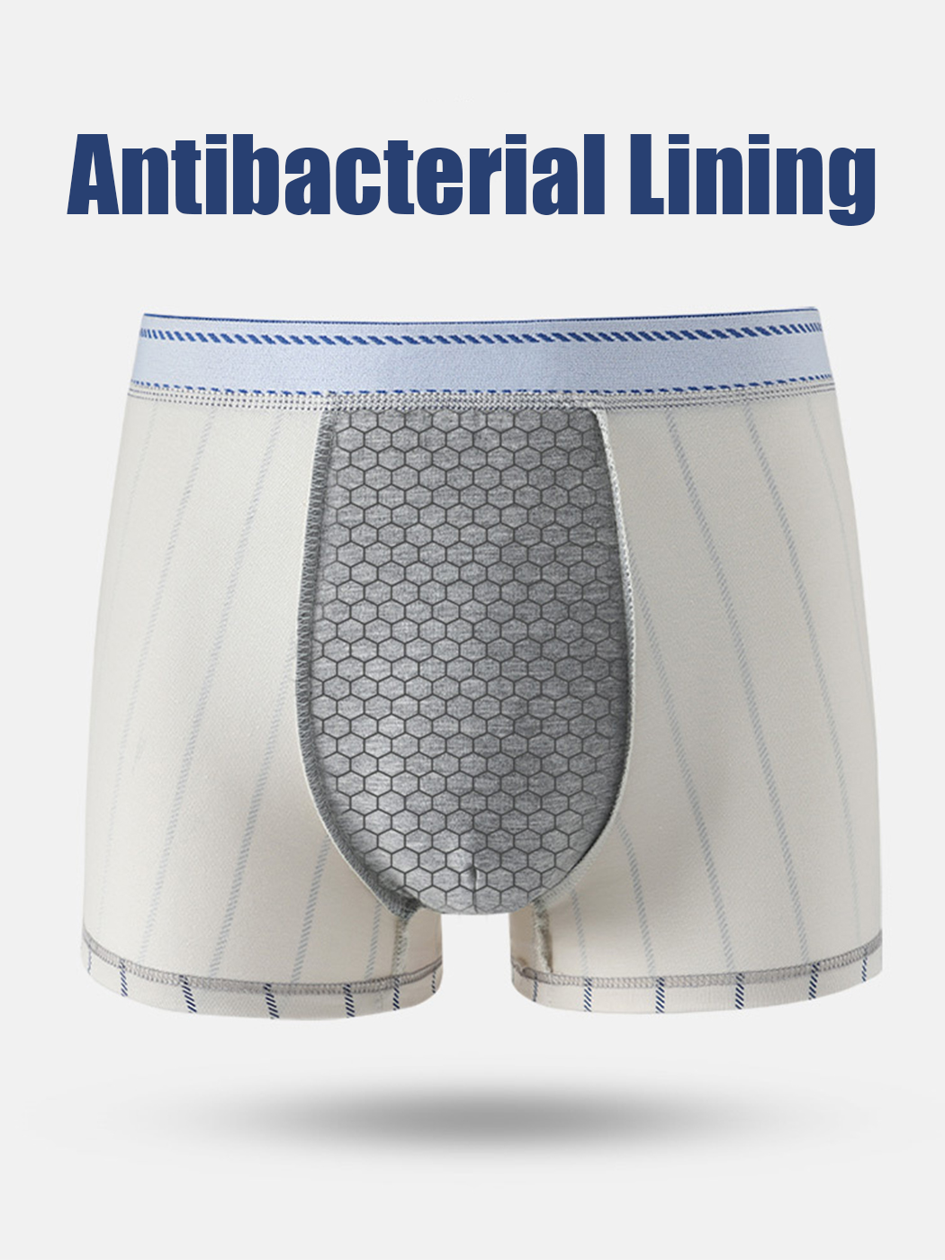 3 Pack Men's Striped Cotton Blend Trunks | dmunderwear detail image 5