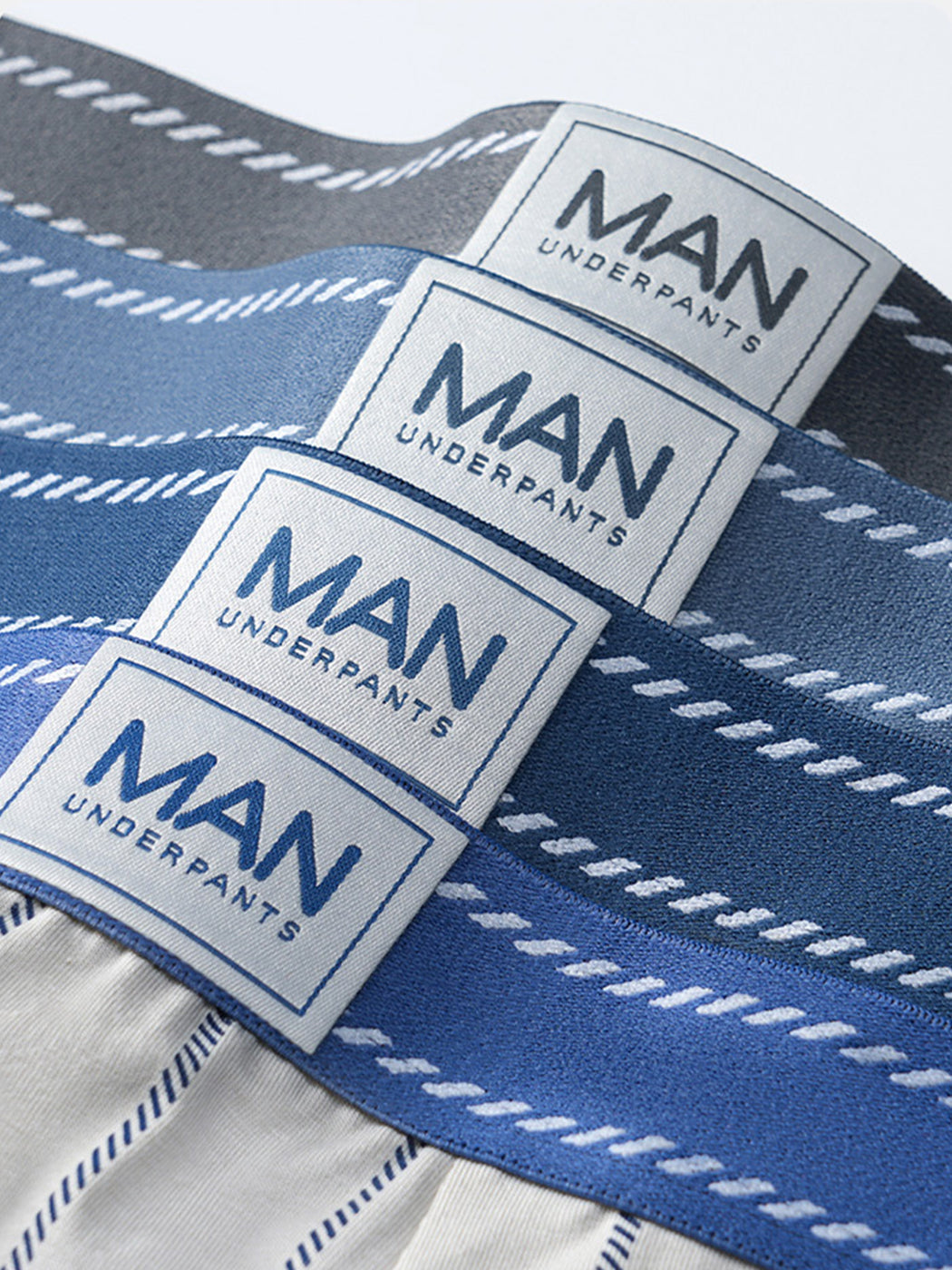 3 Pack Men's Striped Cotton Blend Trunks | dmunderwear detail image 9