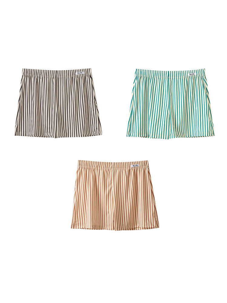 3 Pack Men's Striped Loose-Fit Odor-Control Seamless Comfort Boxer Briefs | dmunderwear detail image 13