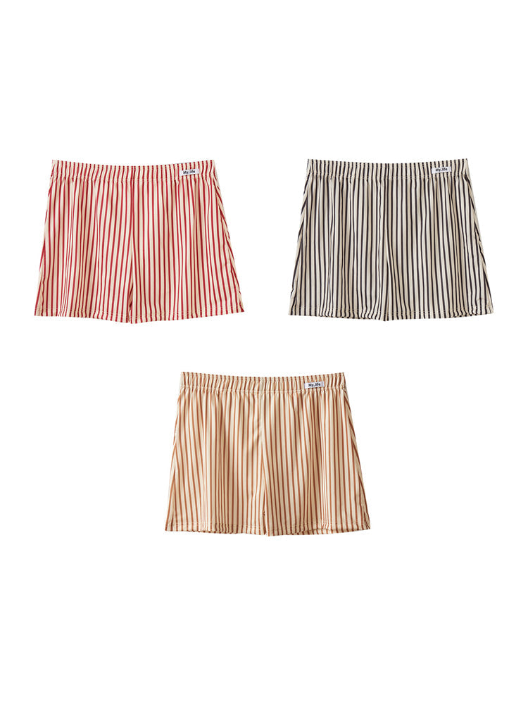 3 Pack Men's Striped Loose-Fit Odor-Control Seamless Comfort Boxer Briefs | dmunderwear detail image 2