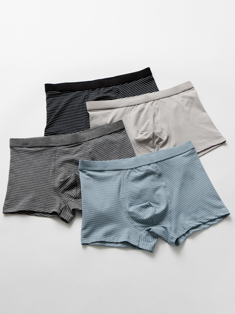 3 Pack Men's Striped Trunks for Ultimate Comfort | dmunderwear