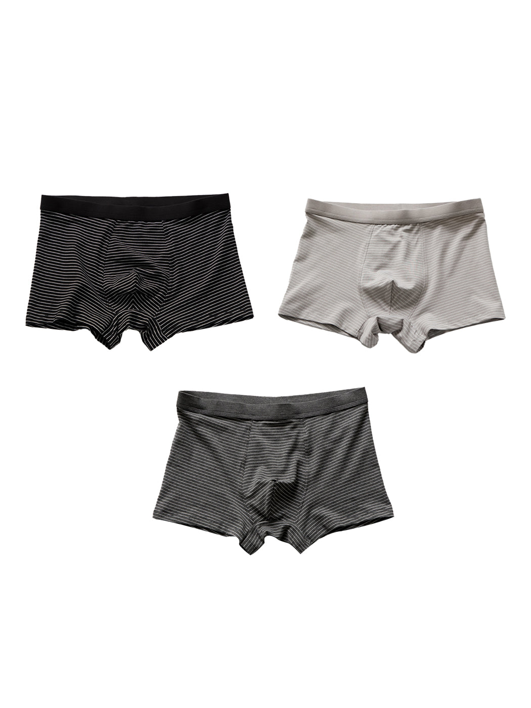 3 Pack Men's Striped Trunks for Ultimate Comfort | dmunderwear detail image 2