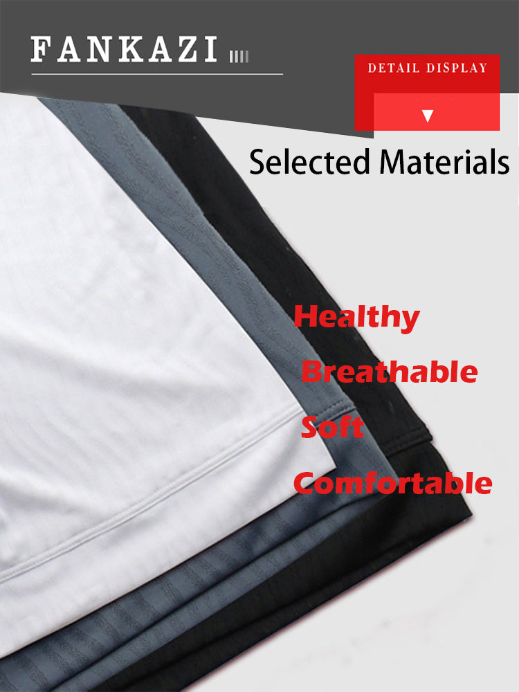 3 Pack Men's Striped U-Pouch Breathable Casual Briefs | dmunderwear detail image 6