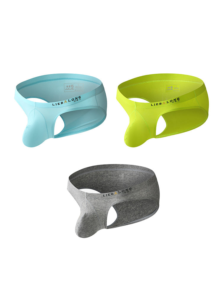 3 Pack Men's Stylish & Comfortable Support Contour-Fit Cotton Briefs | dmunderwear detail image 2