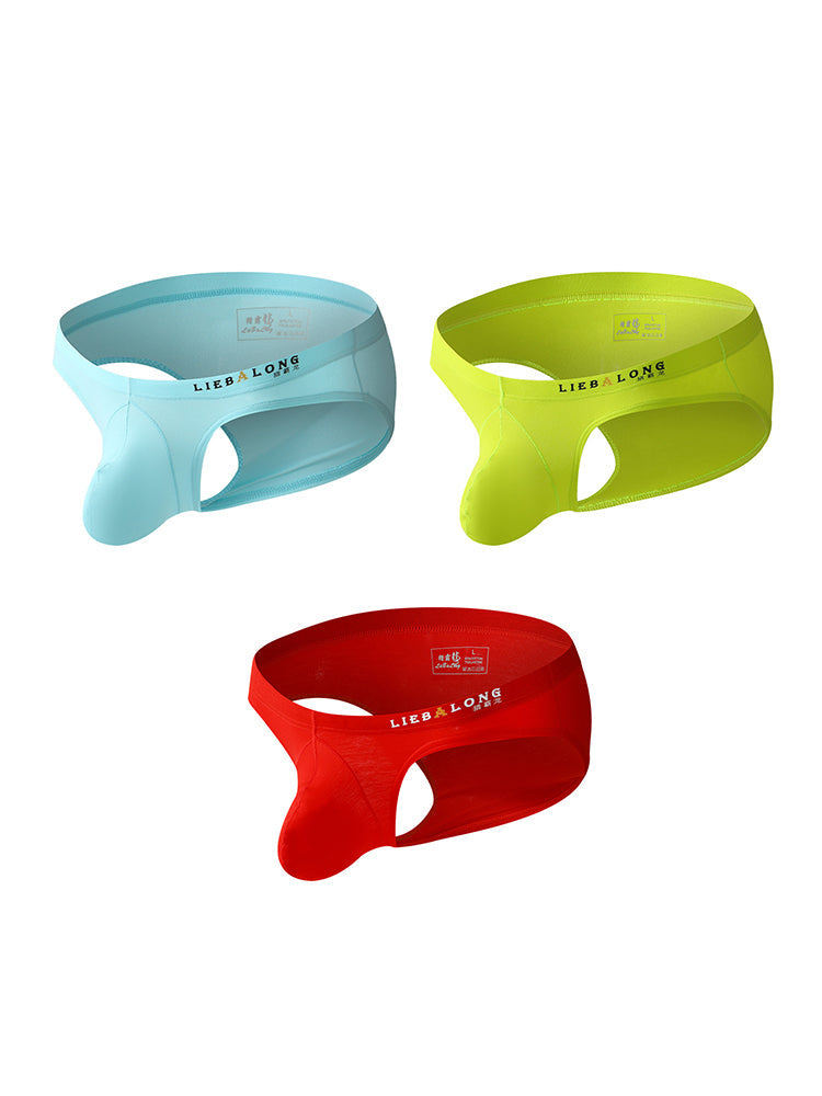 3 Pack Men's Stylish & Comfortable Support Contour-Fit Cotton Briefs | dmunderwear detail image 20