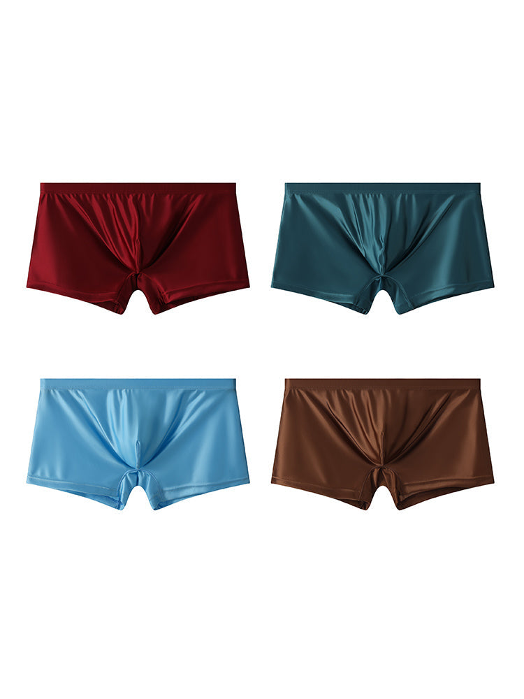 4 Pack Men's Supportive Pouch Cooling Airflow Seamless Comfort Trunks | dmunderwear detail image 12
