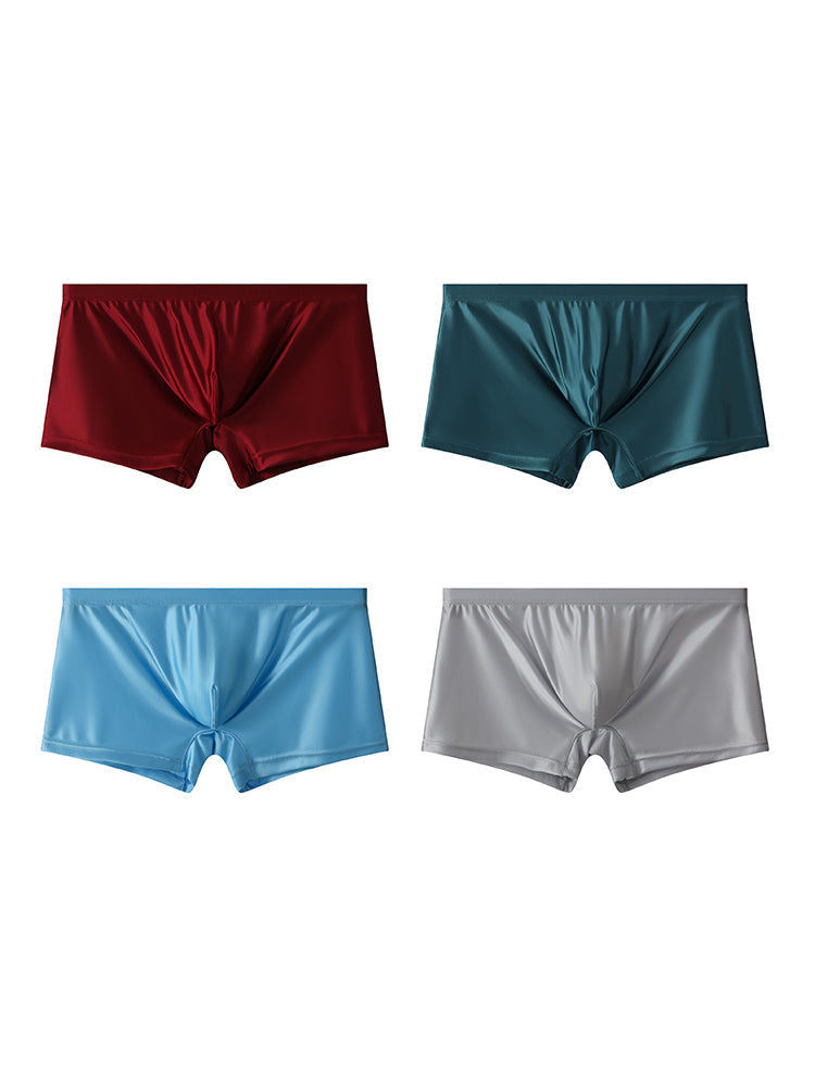 4 Pack Men's Supportive Pouch Cooling Airflow Seamless Comfort Trunks | dmunderwear detail image 17