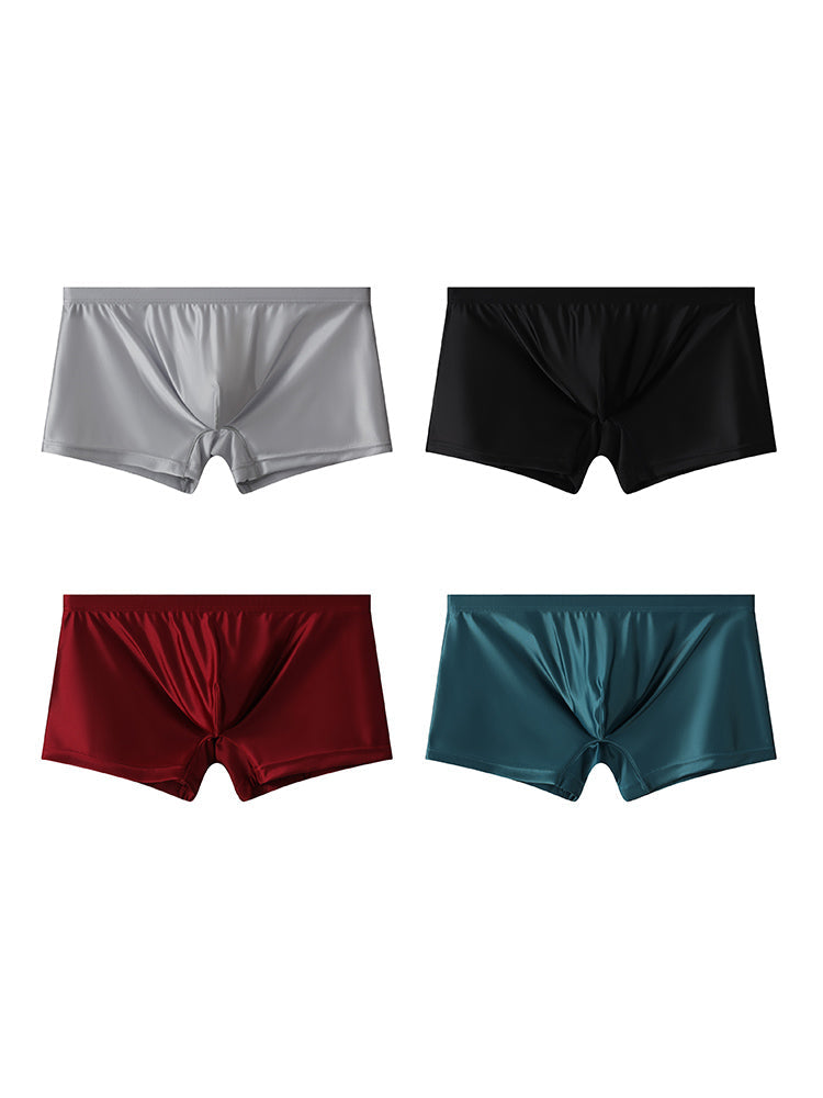 4 Pack Men's Supportive Pouch Cooling Airflow Seamless Comfort Trunks | dmunderwear detail image 2