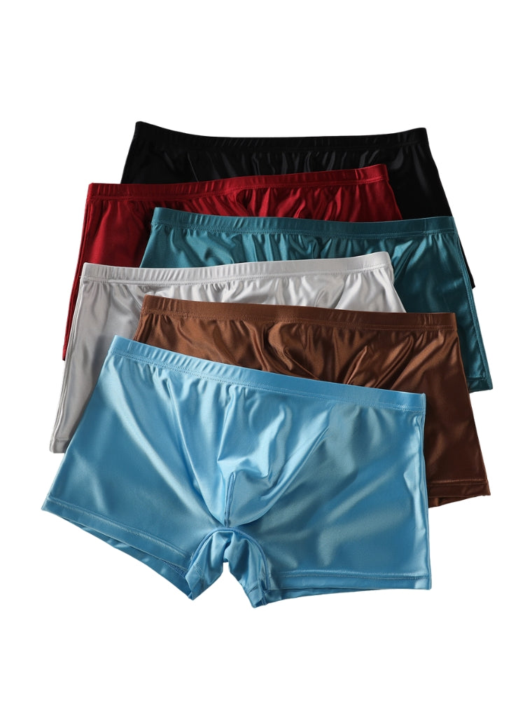 4 Pack Men's Supportive Pouch Cooling Airflow Seamless Comfort Trunks | dmunderwear detail image 6