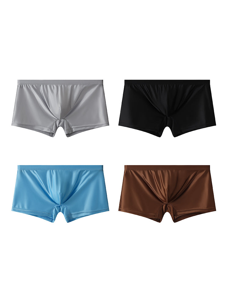 4 Pack Men's Supportive Pouch Cooling Airflow Seamless Comfort Trunks | dmunderwear detail image 7