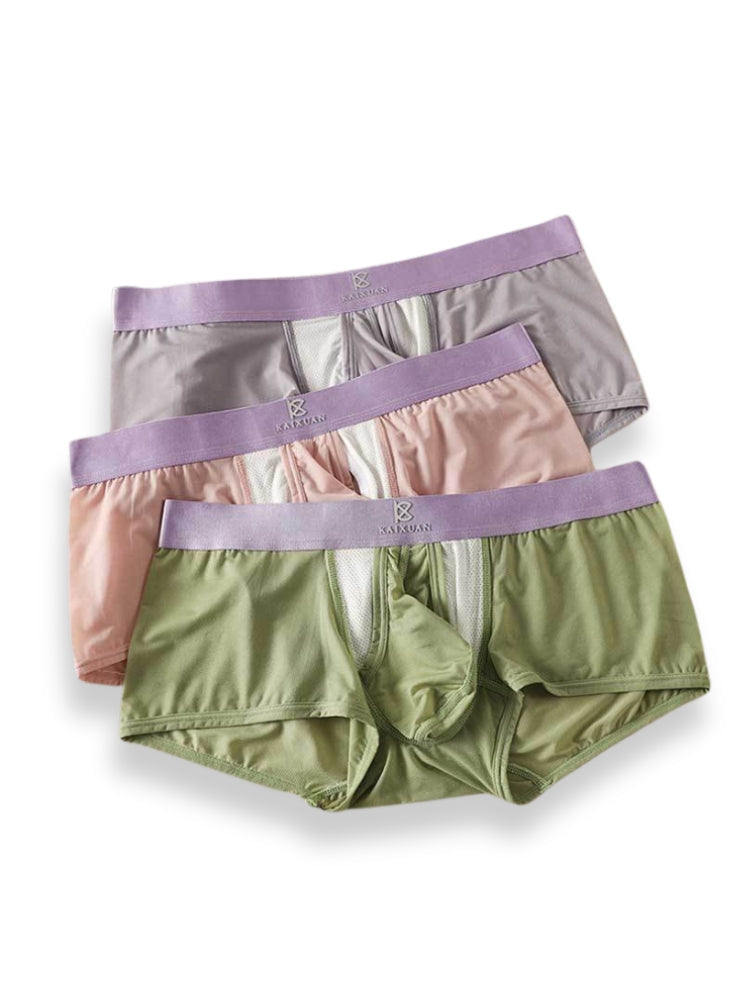 3 Pack Men's Supportive Pouch Lightweight Antibacterial Cooling Trunks | dmunderwear detail image 18