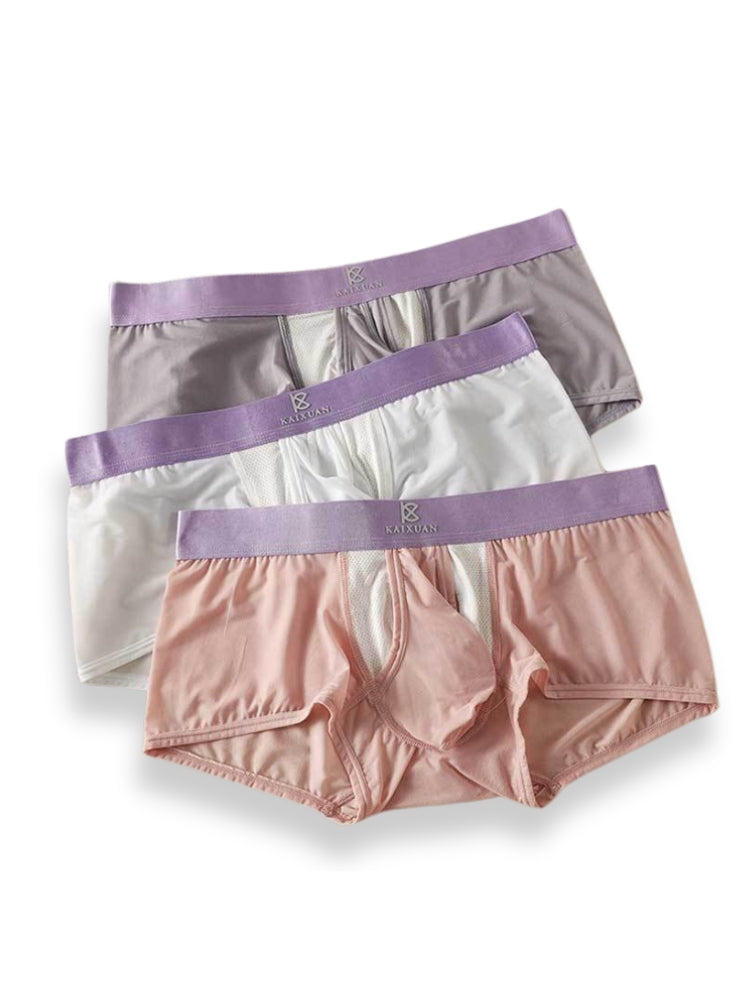 3 Pack Men's Supportive Pouch Lightweight Antibacterial Cooling Trunks | dmunderwear detail image 20