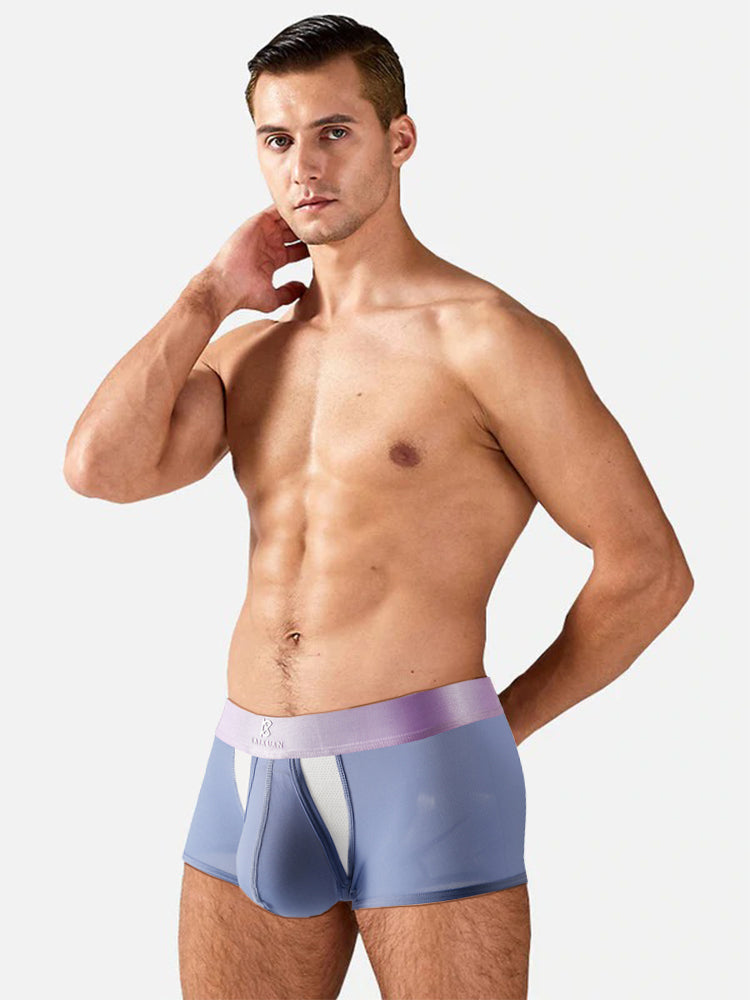 3 Pack Men's Supportive Pouch Lightweight Antibacterial Cooling Trunks | dmunderwear detail image 3