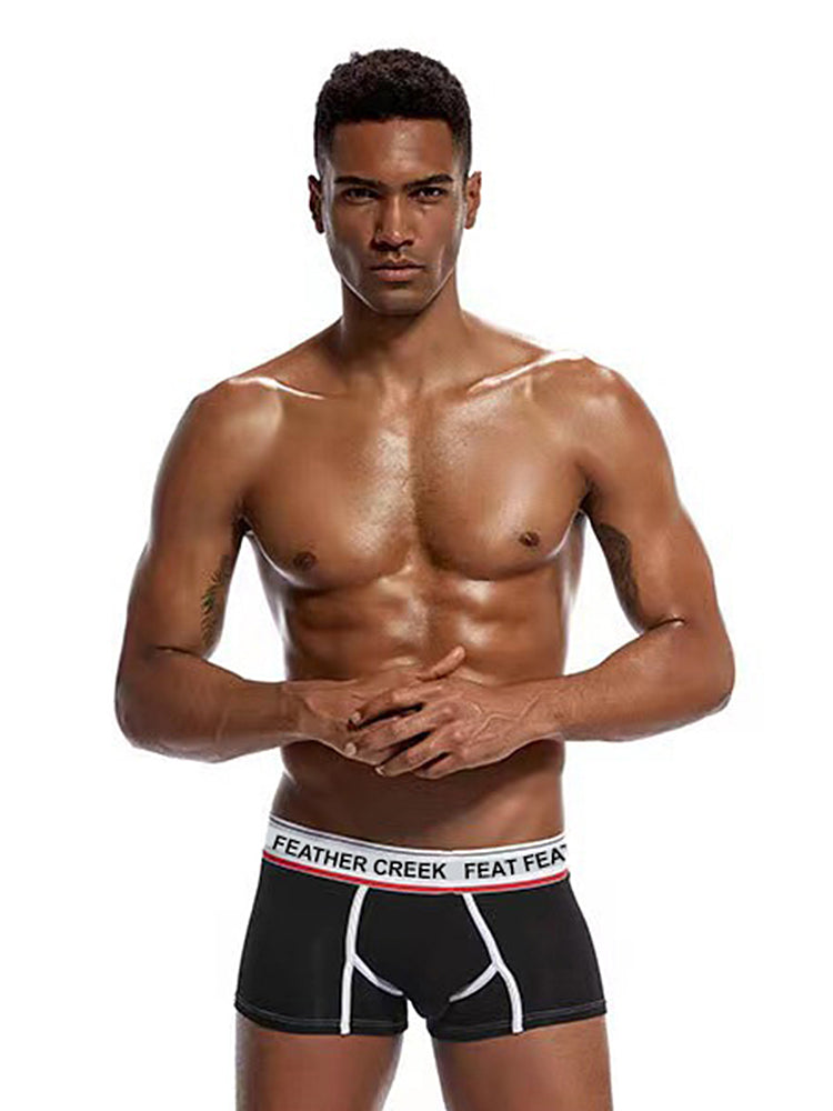 3 Pack Men's Separate Pouch Trunks with Large Contoured Pouch and High Stretch | dmunderwear detail image 6