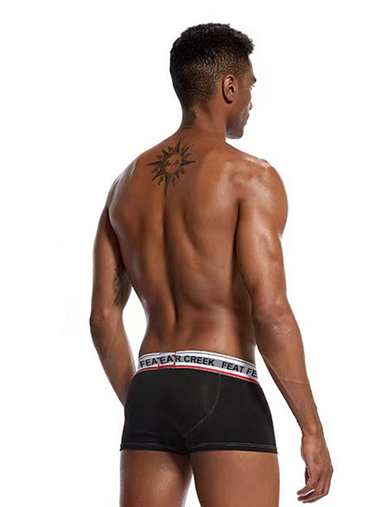 3 Pack Men's Separate Pouch Trunks with Large Contoured Pouch and High Stretch | dmunderwear detail image 7