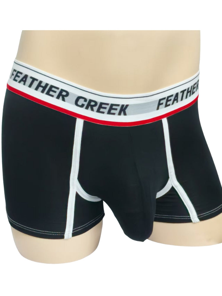 3 Pack Men's Separate Pouch Trunks with Large Contoured Pouch and High Stretch | dmunderwear detail image 9