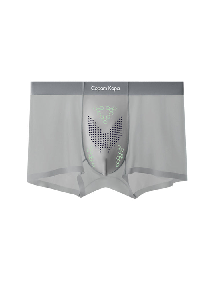 3 Pack Men's Thin Bare-Skin Seamless Ice Silk Moisture-Resistant Trunks | dmunderwear detail image 12