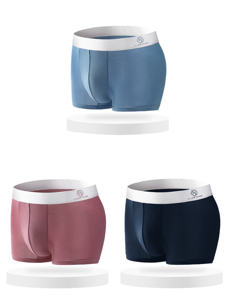 3 Pack Men's Traceless Breathable Modal Trunks | dmunderwear detail image 9