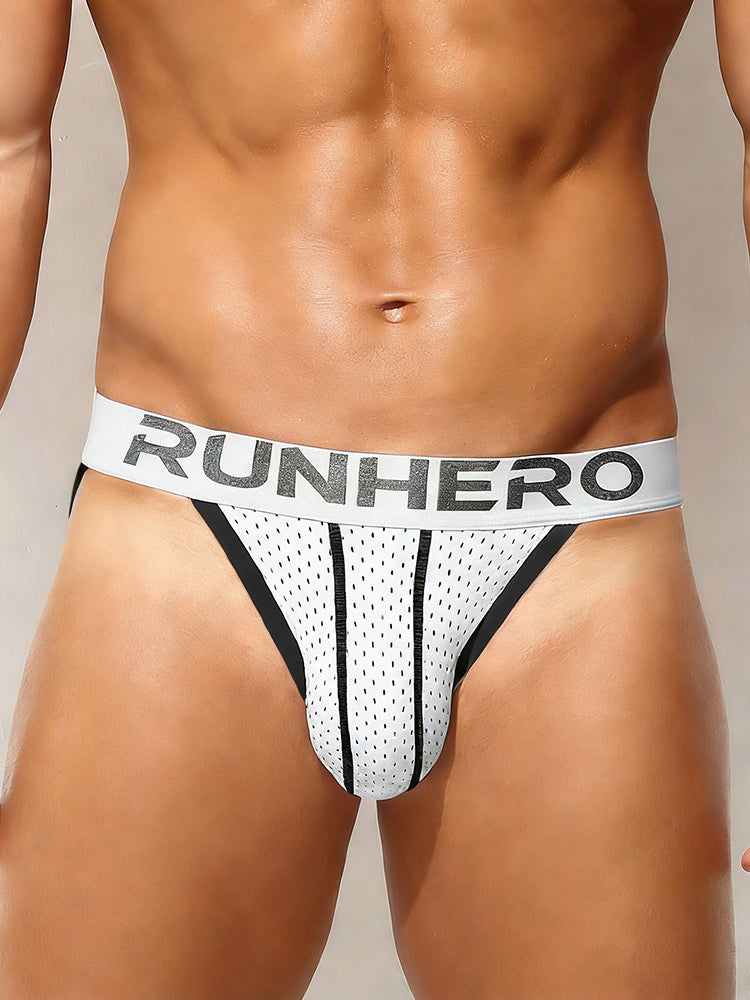 3 Pack Men's Trendy Color Block Mesh Breathable High-Cut Bikini | dmunderwear detail image 13
