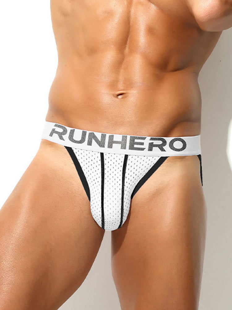 3 Pack Men's Trendy Color Block Mesh Breathable High-Cut Bikini | dmunderwear detail image 15