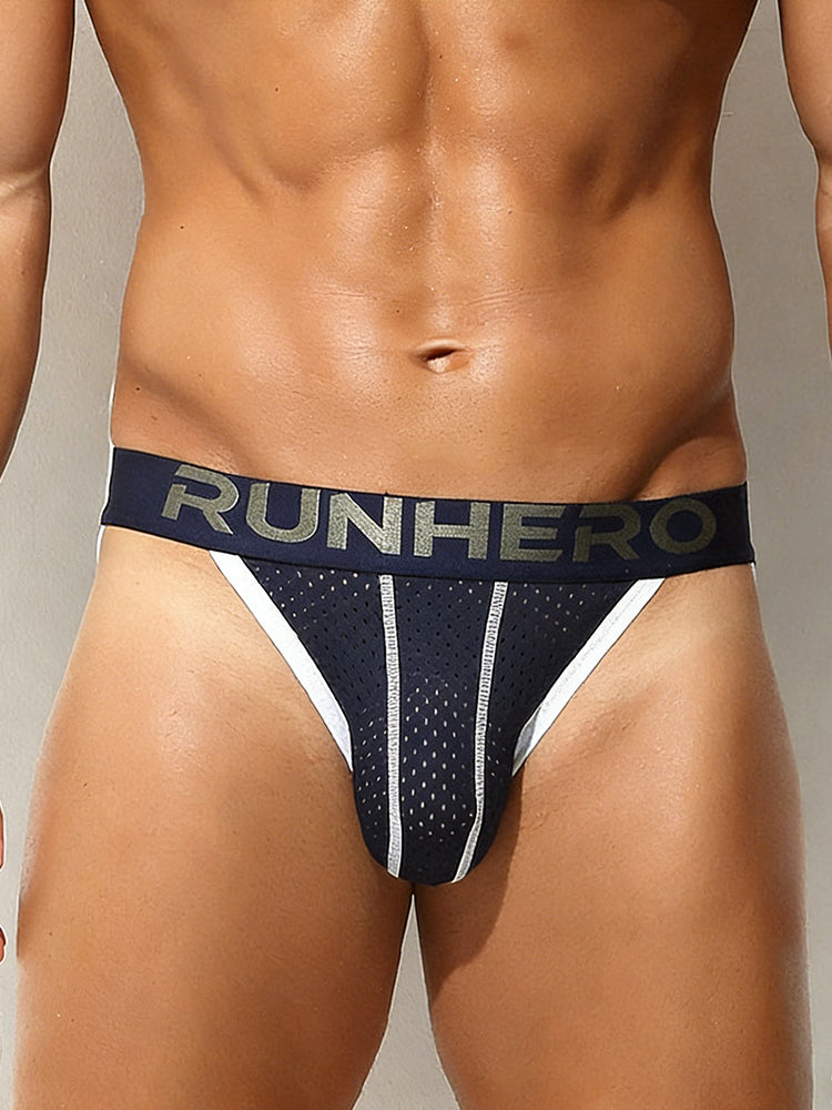 3 Pack Men's Trendy Color Block Mesh Breathable High-Cut Bikini | dmunderwear detail image 20