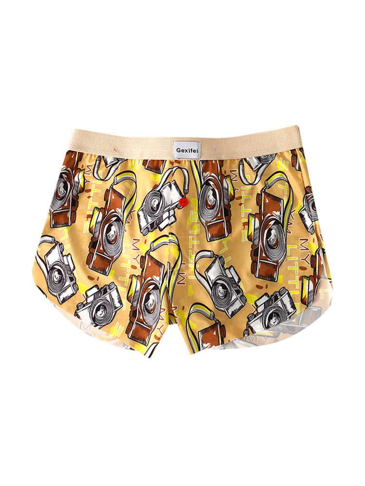 3 Pack Men's Trendy Print Ice Silk & Breathable Casual Style Boxers Shorts | dmunderwear detail image 3