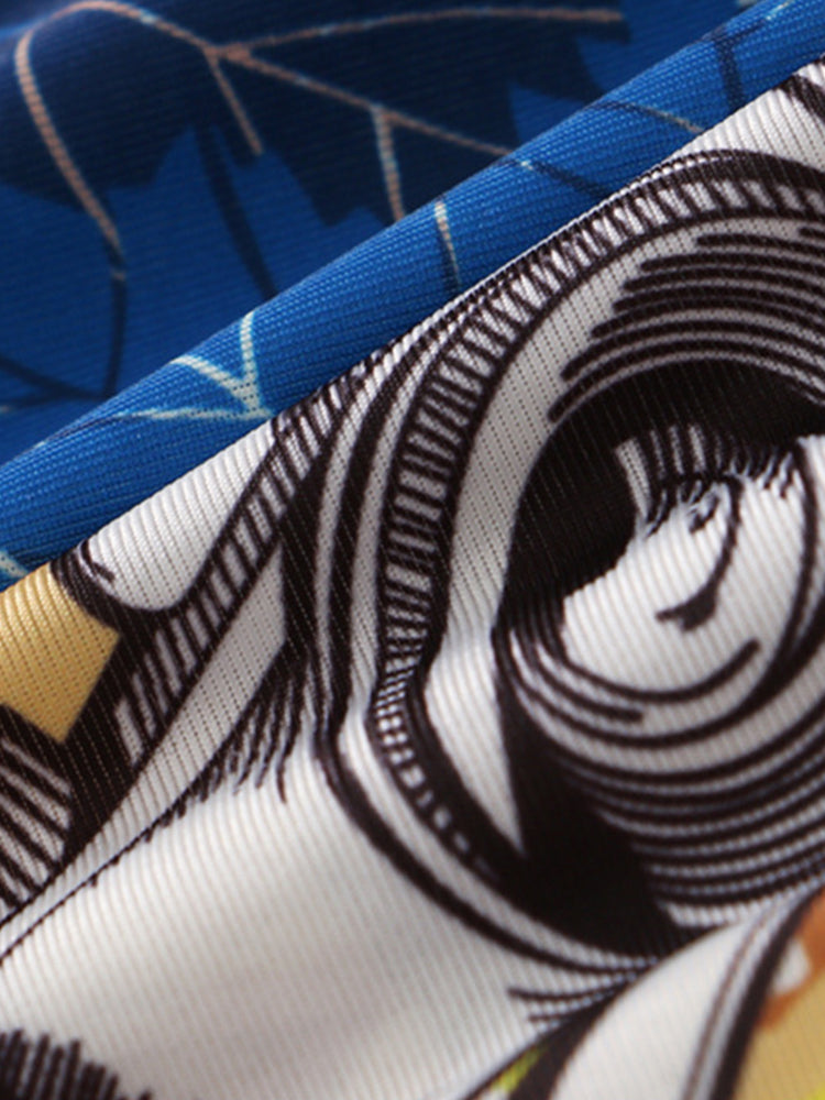 3 Pack Men's Trendy Print Ice Silk & Breathable Casual Style Boxers Shorts | dmunderwear detail image 5
