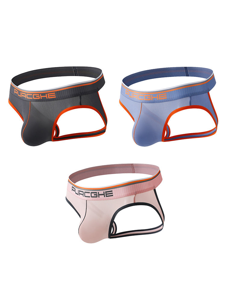 3 Pack Men's Trendy Sexy Seamless Comfort Supportive Fit Jockstrap | dmunderwear detail image 12
