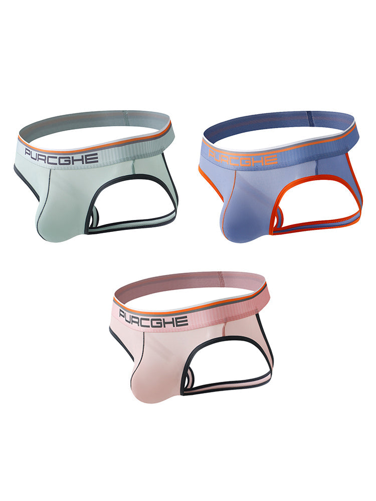 3 Pack Men's Trendy Sexy Seamless Comfort Supportive Fit Jockstrap | dmunderwear detail image 17