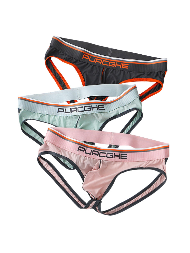 3 Pack Men's Trendy Sexy Seamless Comfort Supportive Fit Jockstrap | dmunderwear detail image 9
