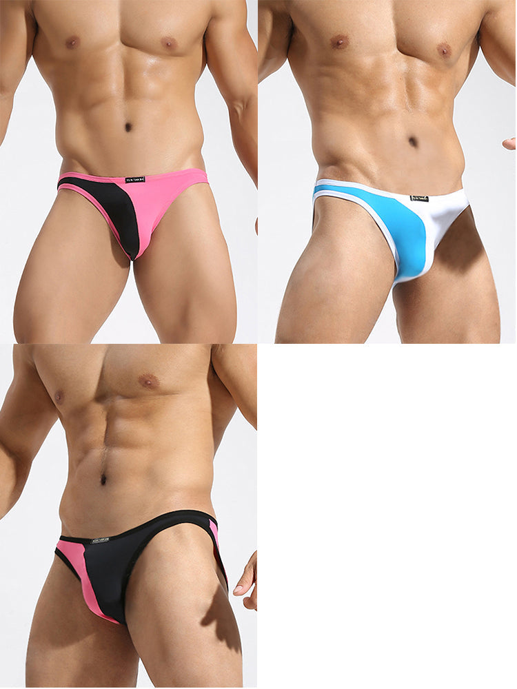 3 Pack Men's U-Pouch Breathable Nylon Briefs | dmunderwear detail image 13