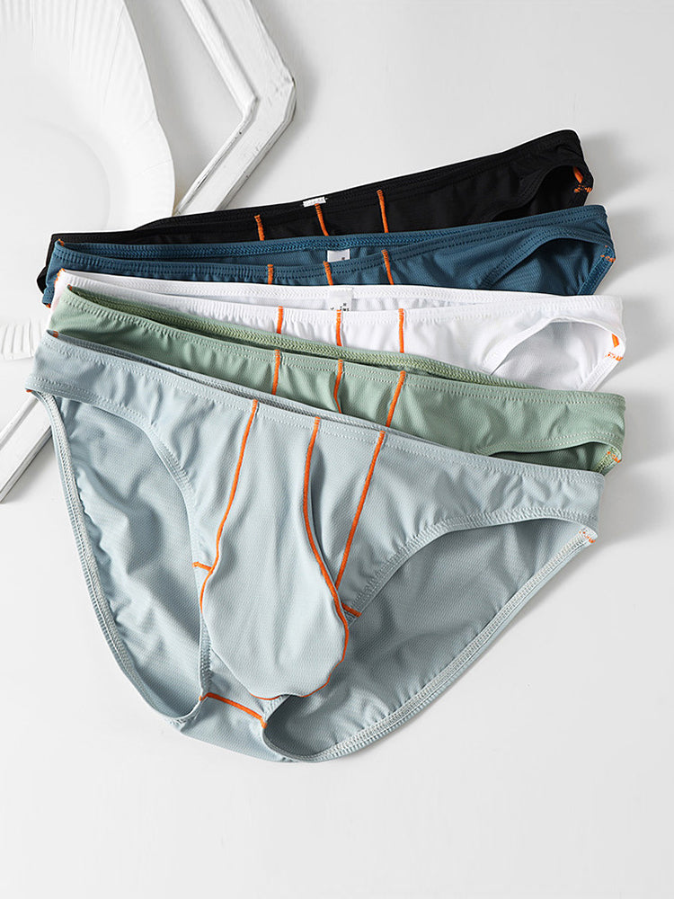 3 Pack Men's U-Pouch Ice Silk Briefs | dmunderwear detail image 14