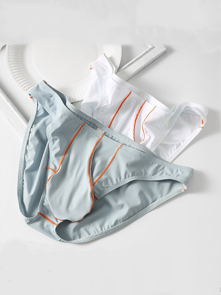 3 Pack Men's U-Pouch Ice Silk Briefs | dmunderwear detail image 9