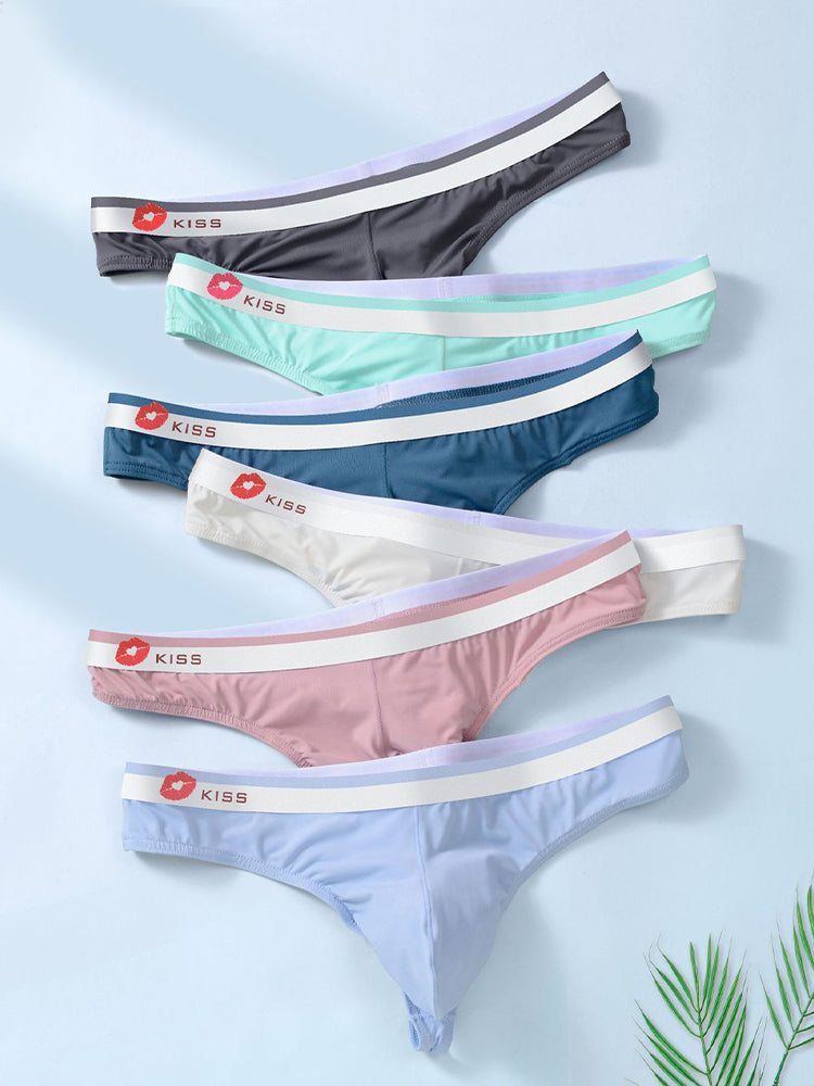 3 Pack Men's U-Pouch Ice Silk Sexy Thong | dmunderwear detail image 11