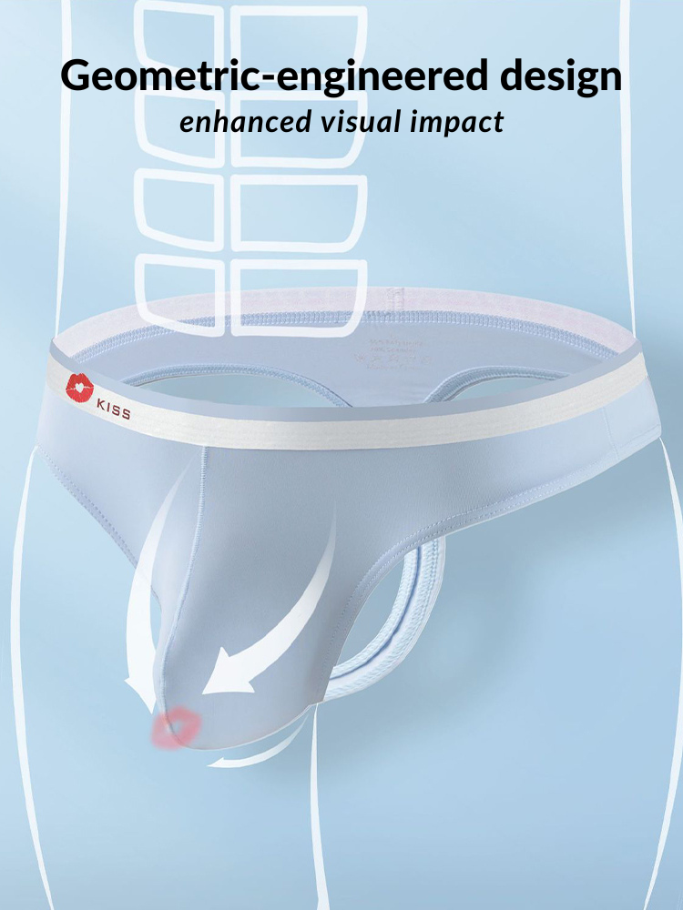 3 Pack Men's U-Pouch Ice Silk Sexy Thong | dmunderwear detail image 8