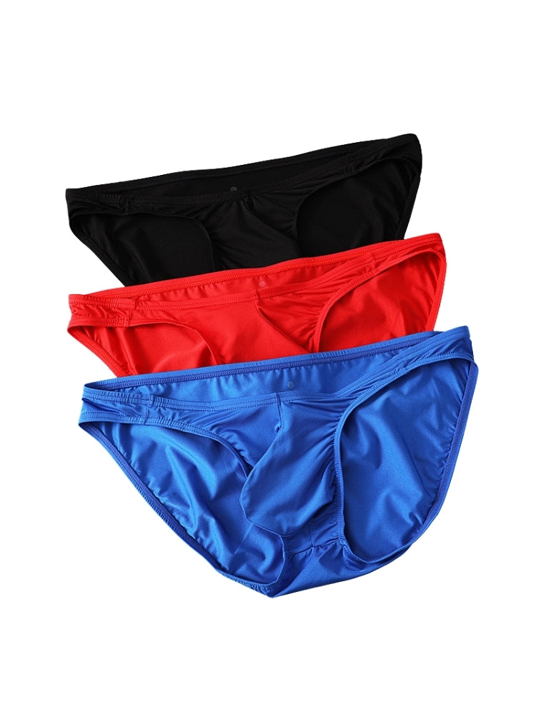 3 Pack Men's U-Pouch & Low-Rise Solid Color Sexy Briefs | dmunderwear detail image 11